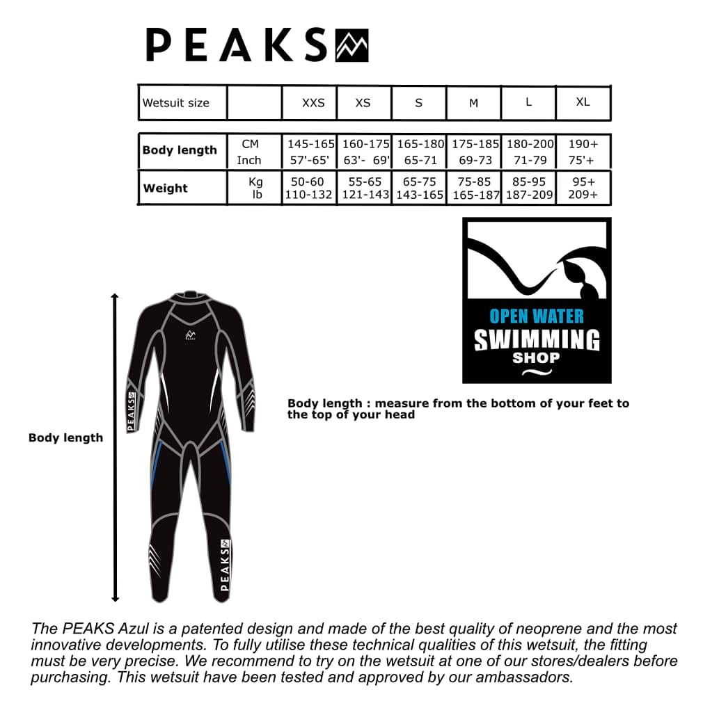 maattabel-Peaks-Roja-wetsuit-openwaterswimmingshop