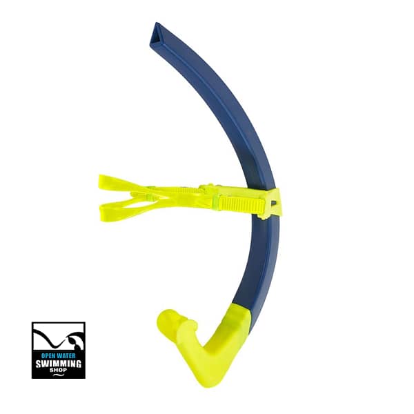 Aqua Sphere – Focus Front Snorkel – Blauw-Geel-openwaterswimmingshop
