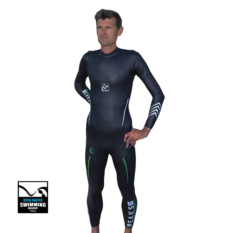 Peaks-Verde-wetsuit-heren-front-openwaterswimmingshop